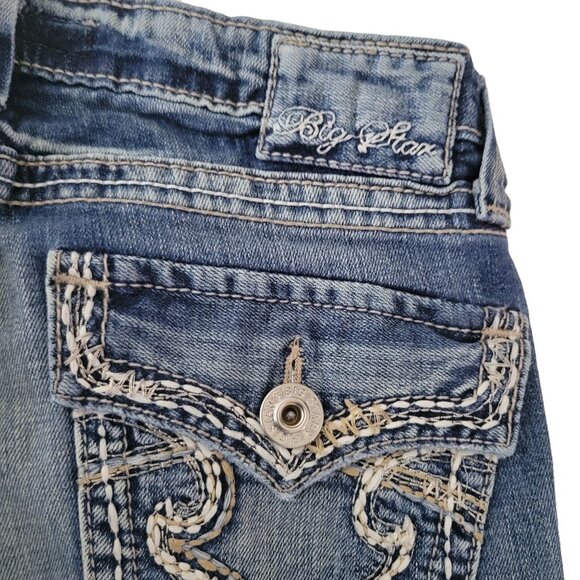 Big Star Remy Jeans Womens Size 27 Low Rise Boot Medium Wash Denim Pants - Picture 4 of 7